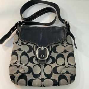Coach Black and Gray PatternedCrossbody Bag